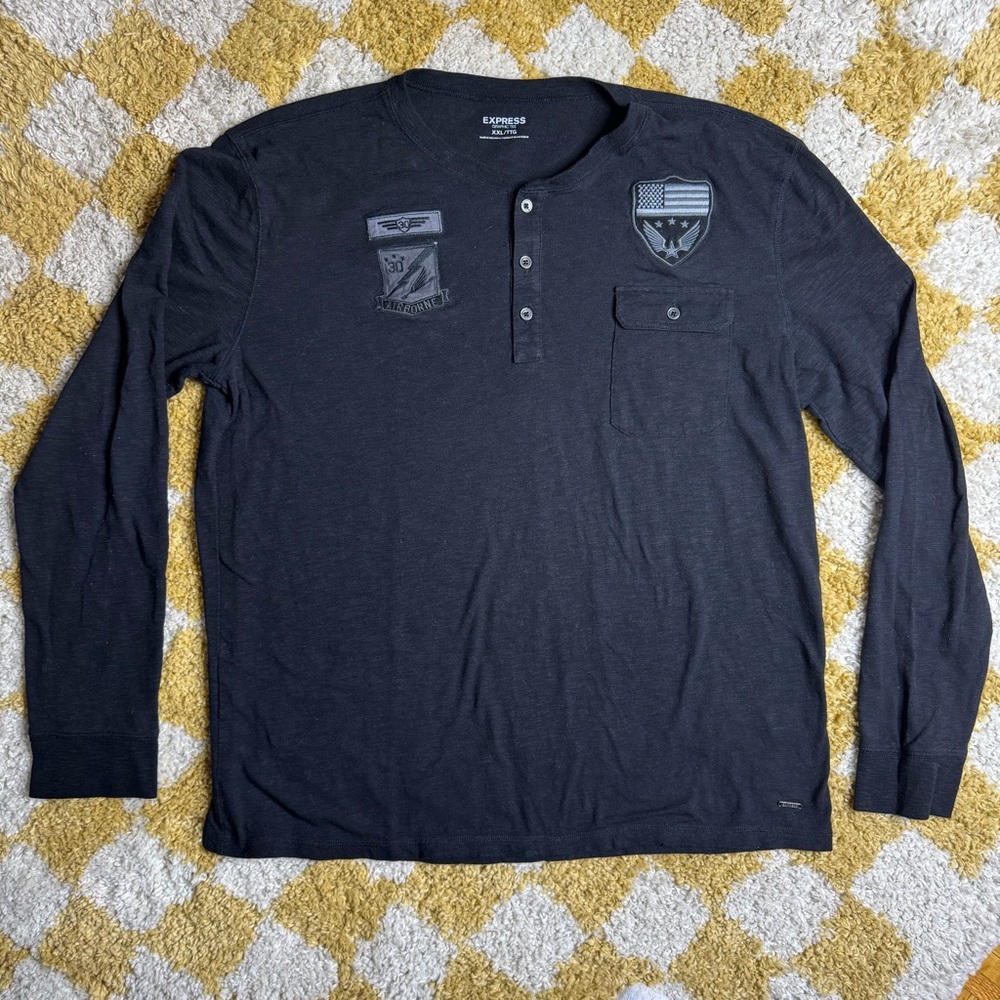 Express Long Sleeve Shirt in Black Size XXL